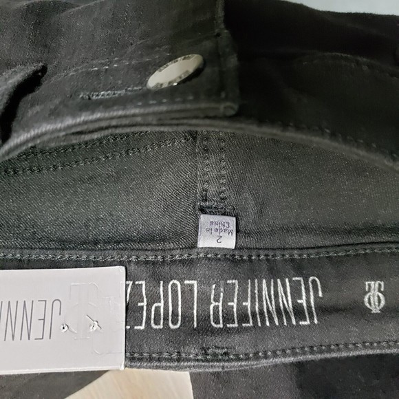 Jennifer Lopez NEW Mid Calf Jeans Size 2 Slim Kick Flare Mid Rise 28x24.5 Onyx - Picture 9 of 9
